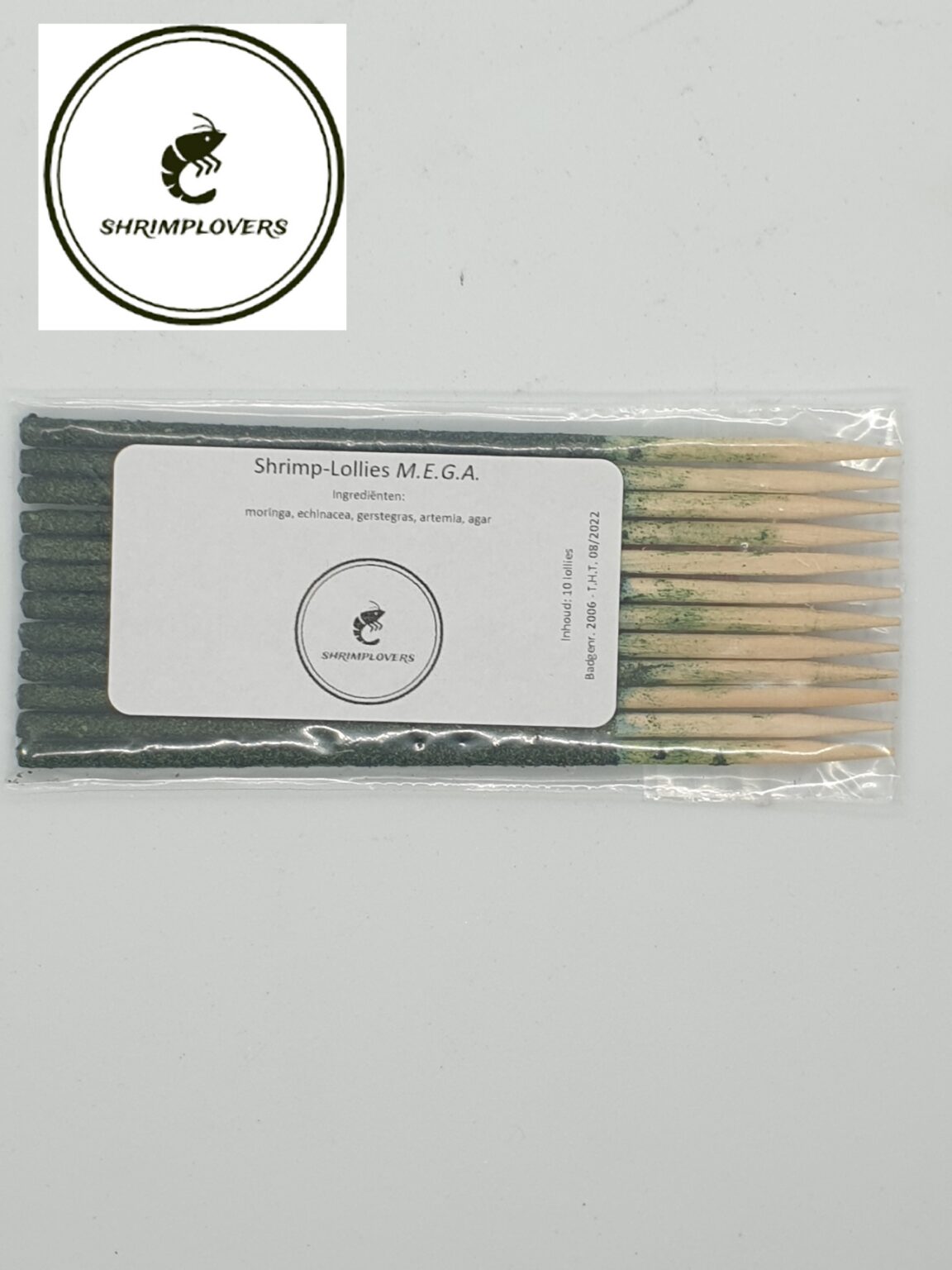 NANO Shrimp Lollies SET – 60 Piezas (5x12) – Alimento Para Gambas Y Camarones Acuario – Con Palitos De Giro